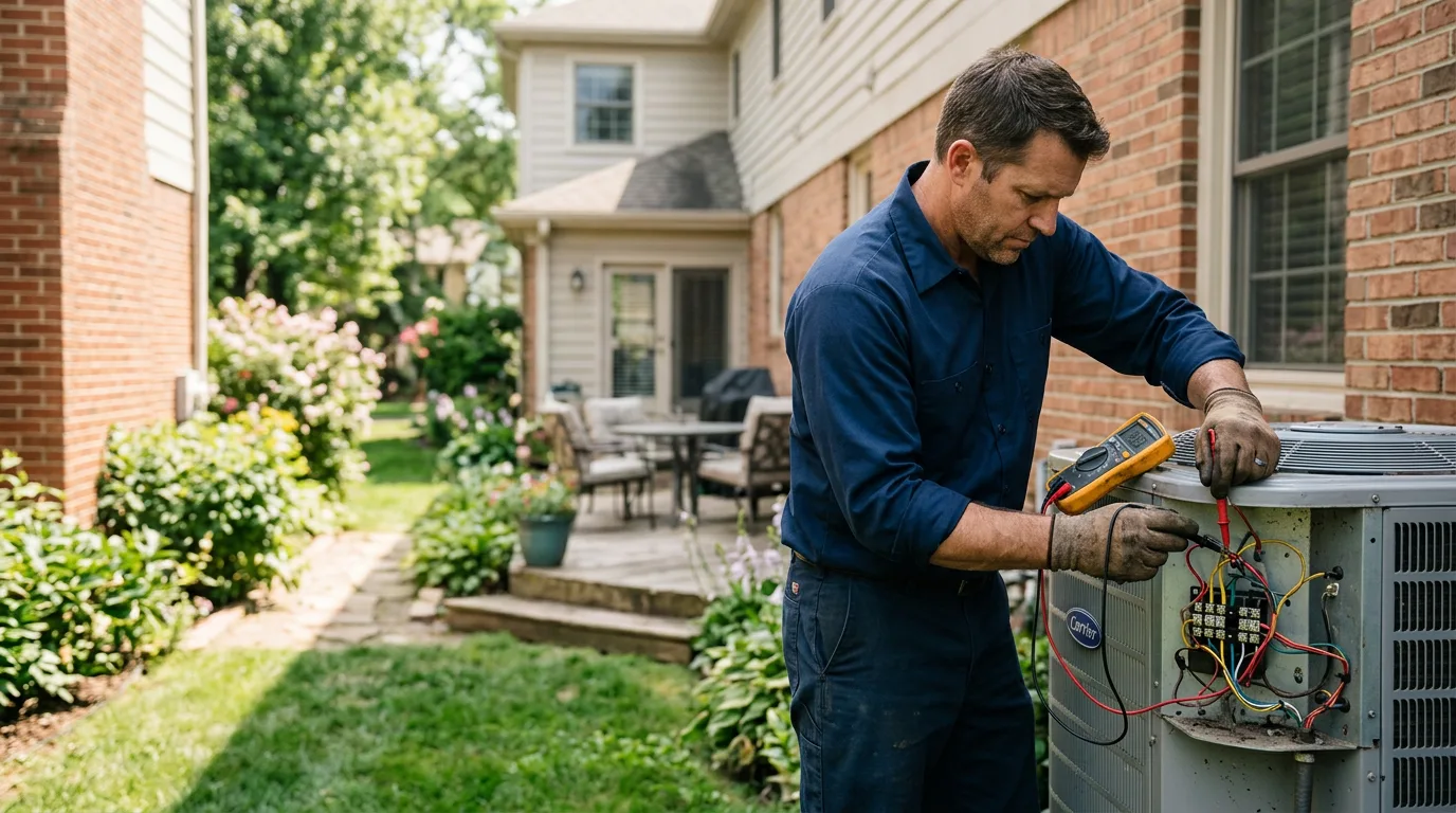 HVAC technician working near Clare, IA